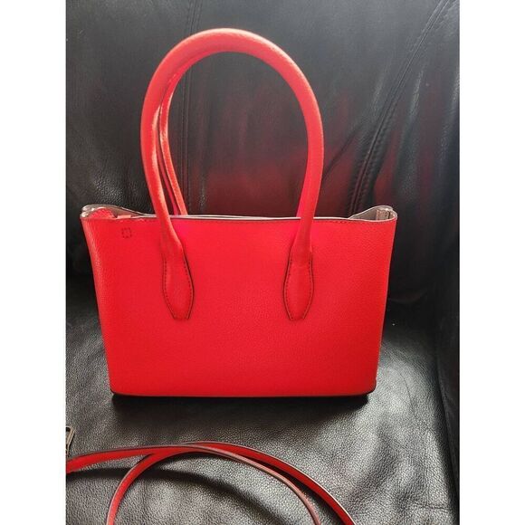 NWOT Kate Spade red leather tote or crossbody bag WITH Certificate of Authentici - Picture 4 of 9